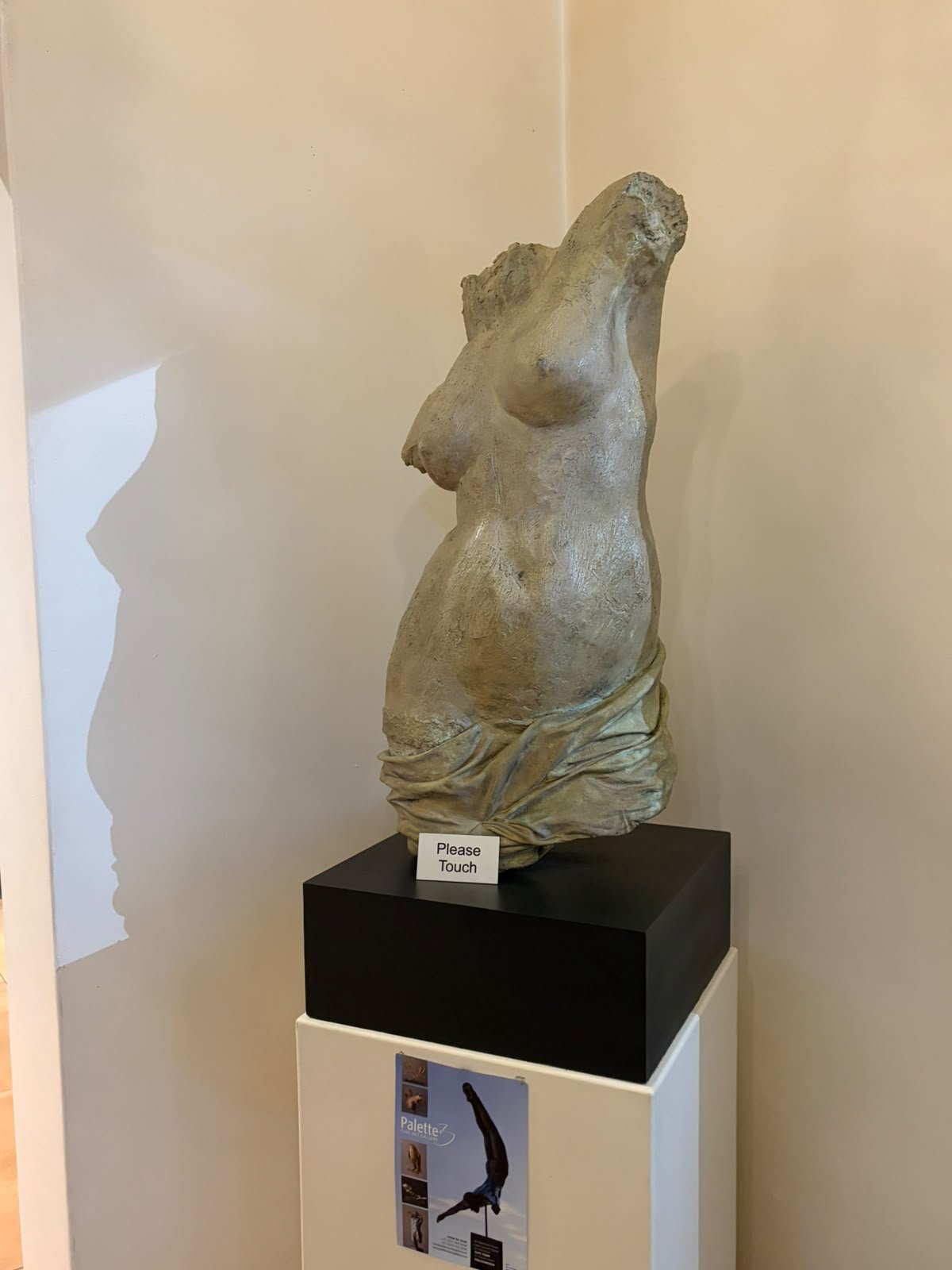 A sculpture on display in the dining room